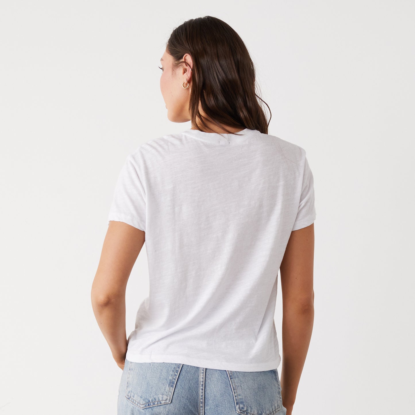 Textured Tri-Blend Basic Crew Neck Tee