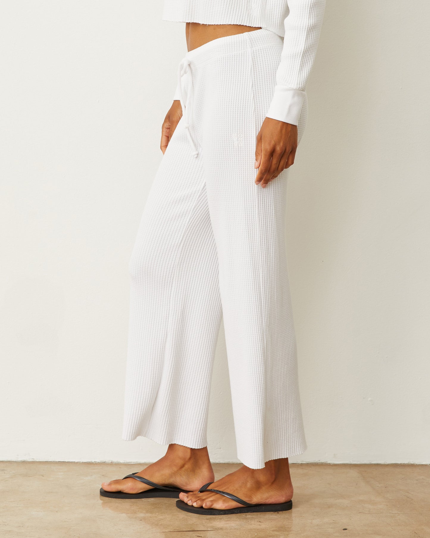Waffle Crop Lounge Sweat