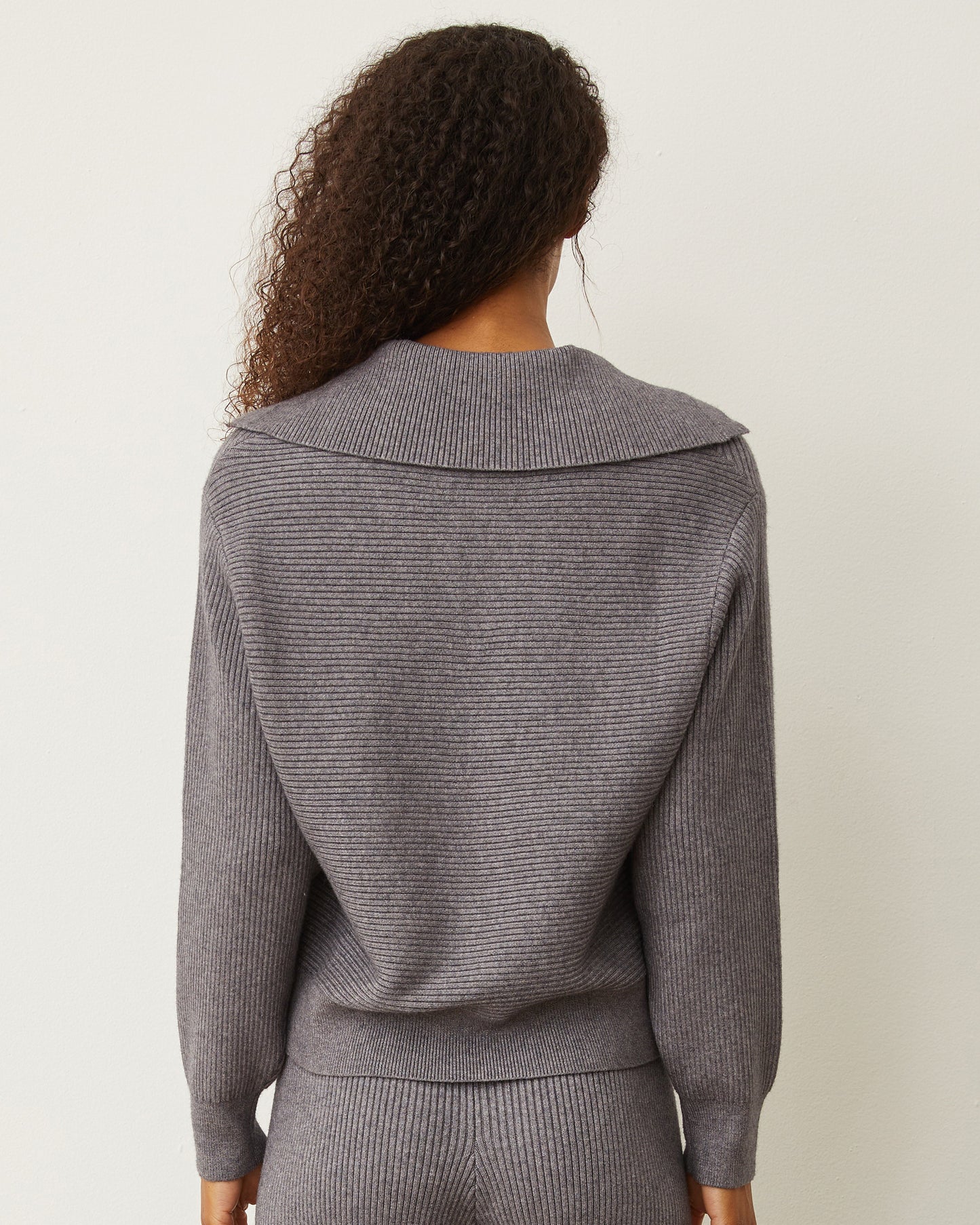 Softknit Rib Collared Sweater