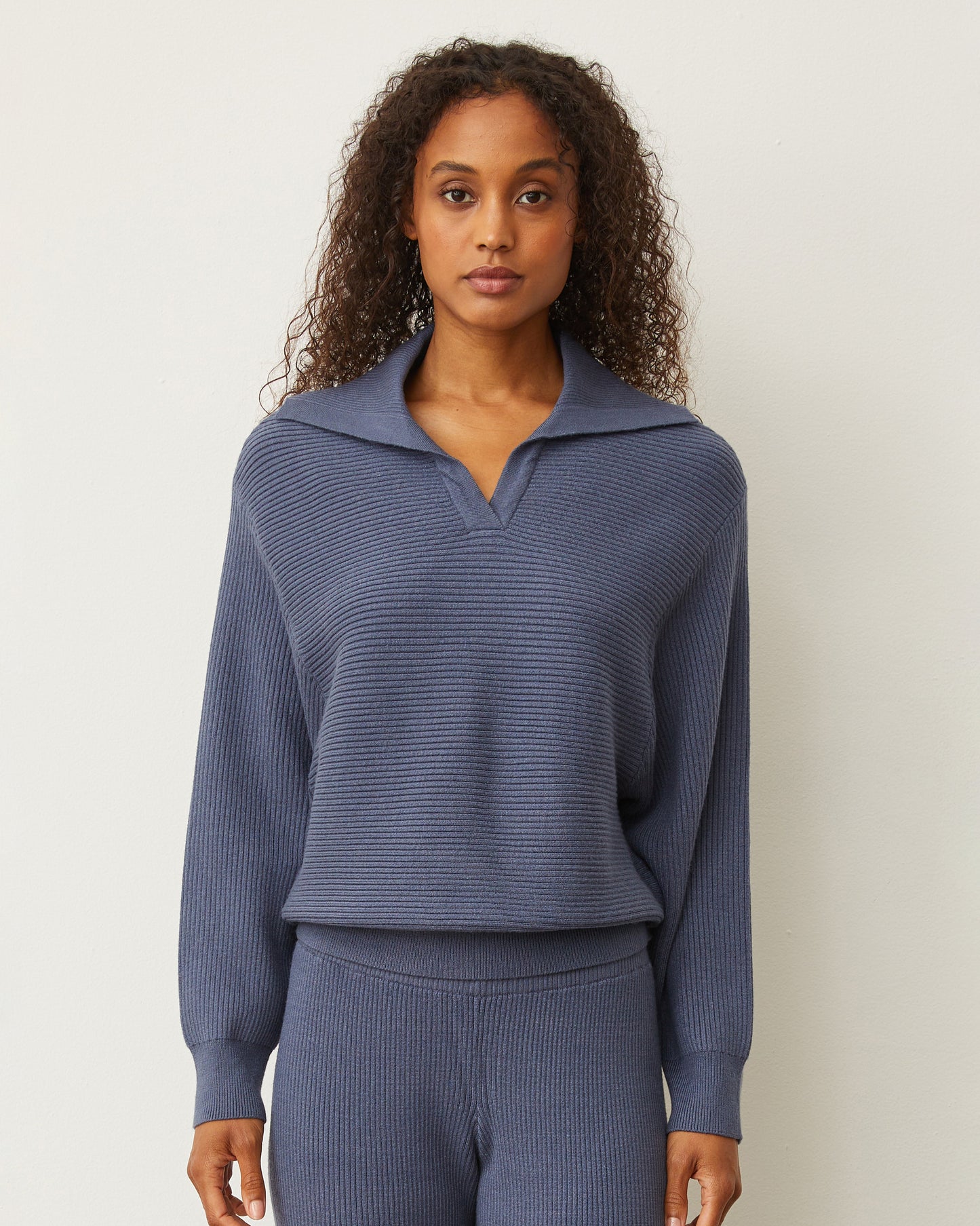 Softknit Rib Collared Sweater