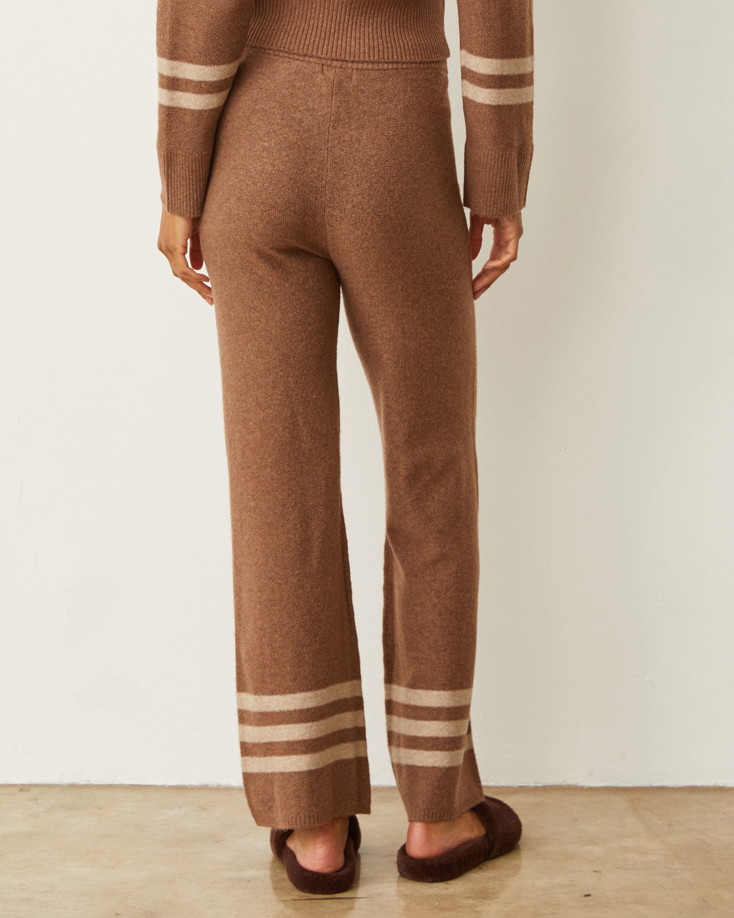 Plush Stripe Straight Leg Sweat