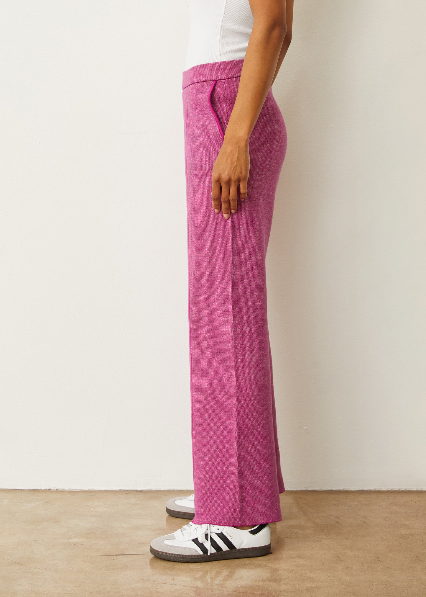 Soft Knit Two Tone Trouser