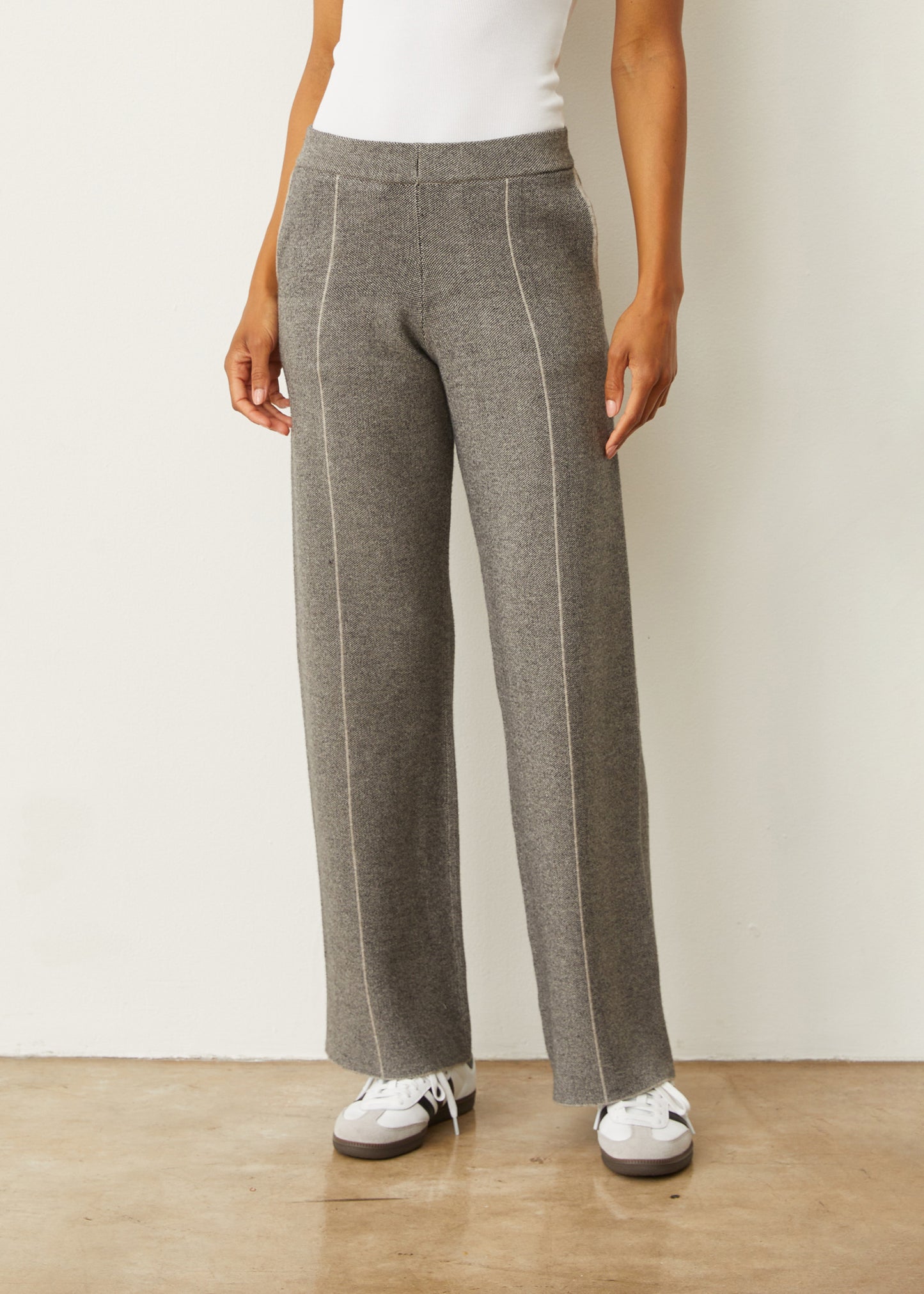 Soft Knit Two Tone Trouser
