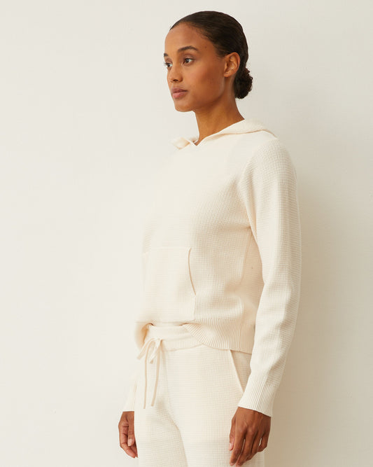 Soft Knit Waffle Kangaroo Pullover