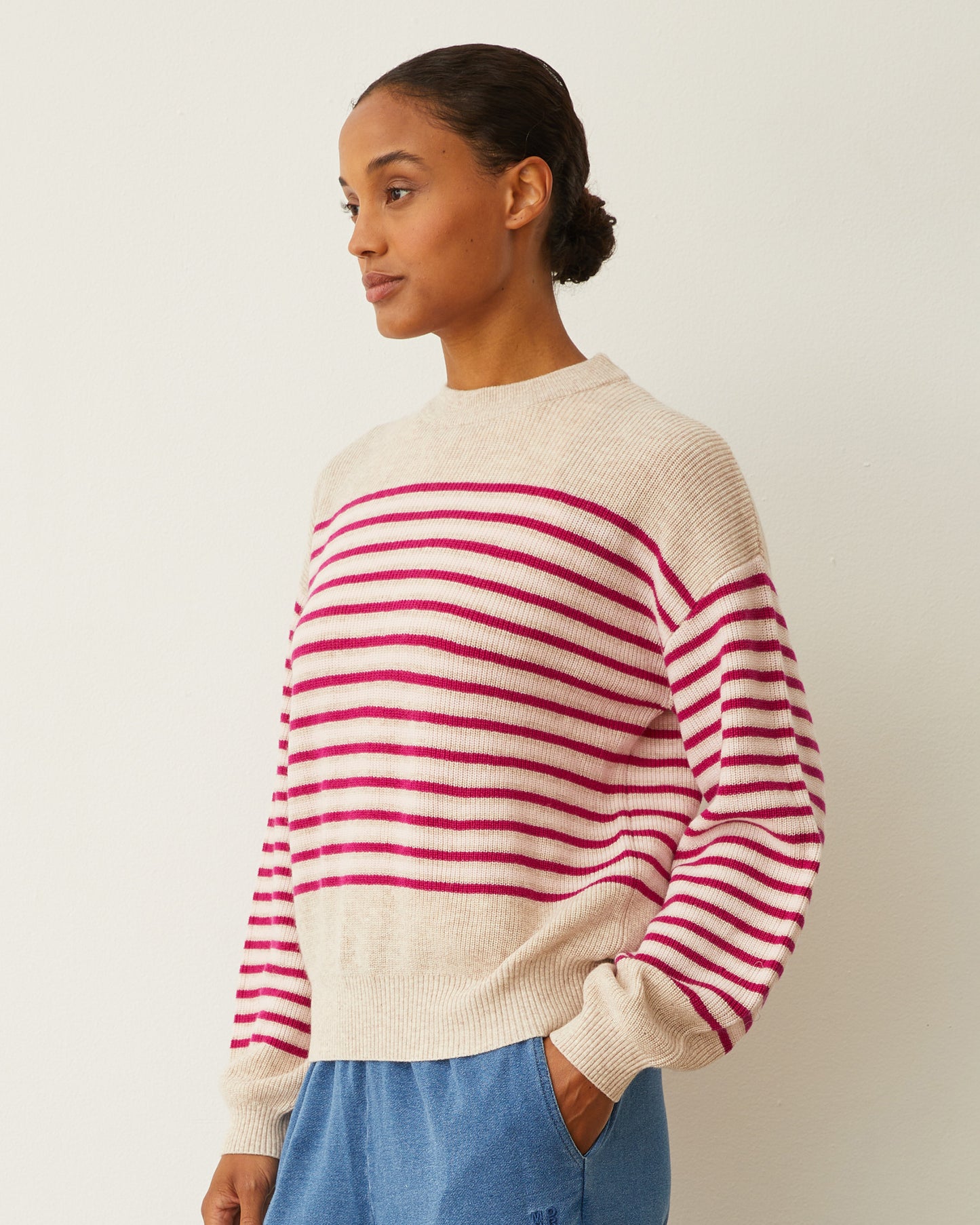 Wool Cashmere Stripe Sweater