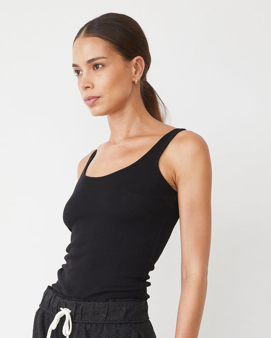 Supimafine Rib Scoop Neck Tank