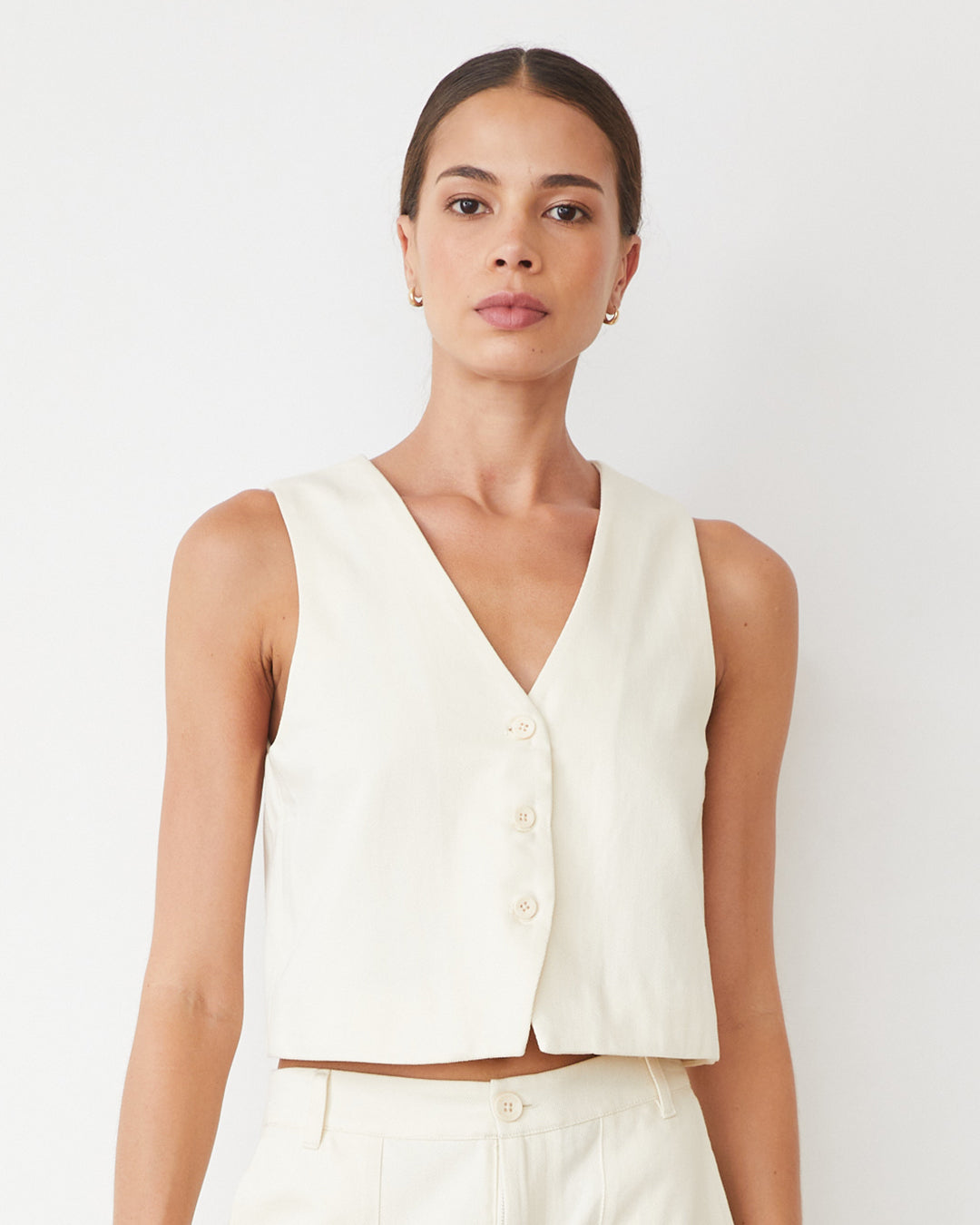 Soft Twill Relaxed Vest