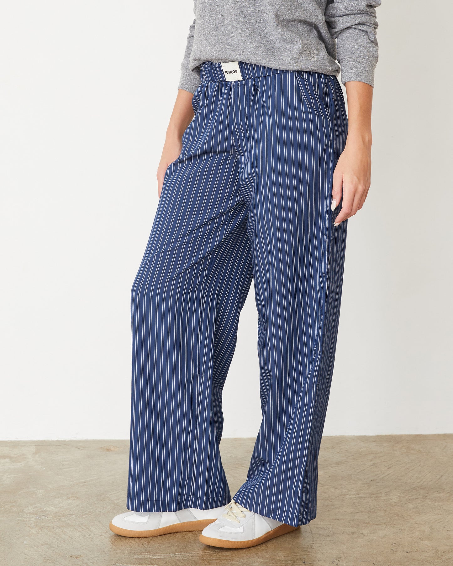Stripe Poplin Boxer Pants