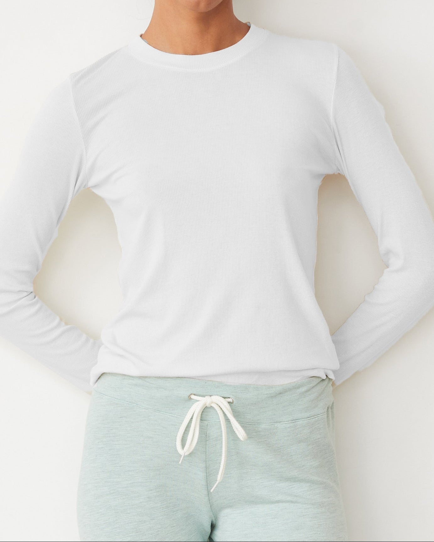 Supimaluxe Rib Long Sleeve Crew Set