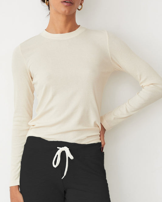 Supimafine Rib Long Sleeve Crew