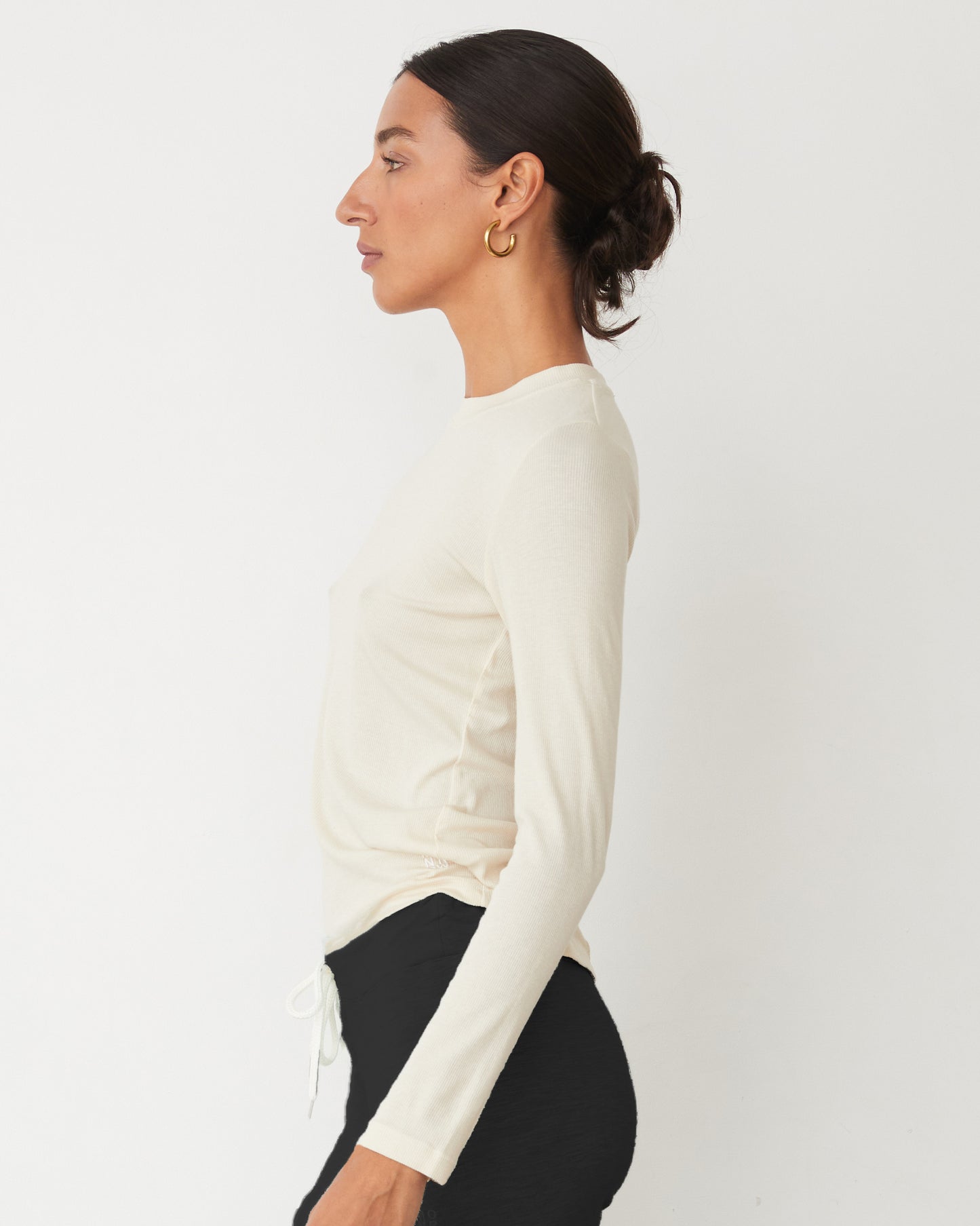 Supimafine Rib Long Sleeve Crew