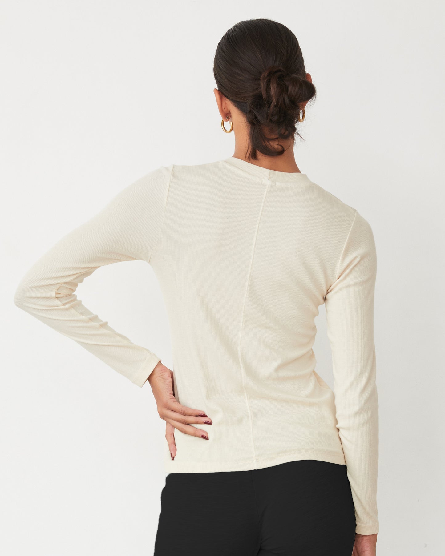 Supimafine Rib Long Sleeve Crew