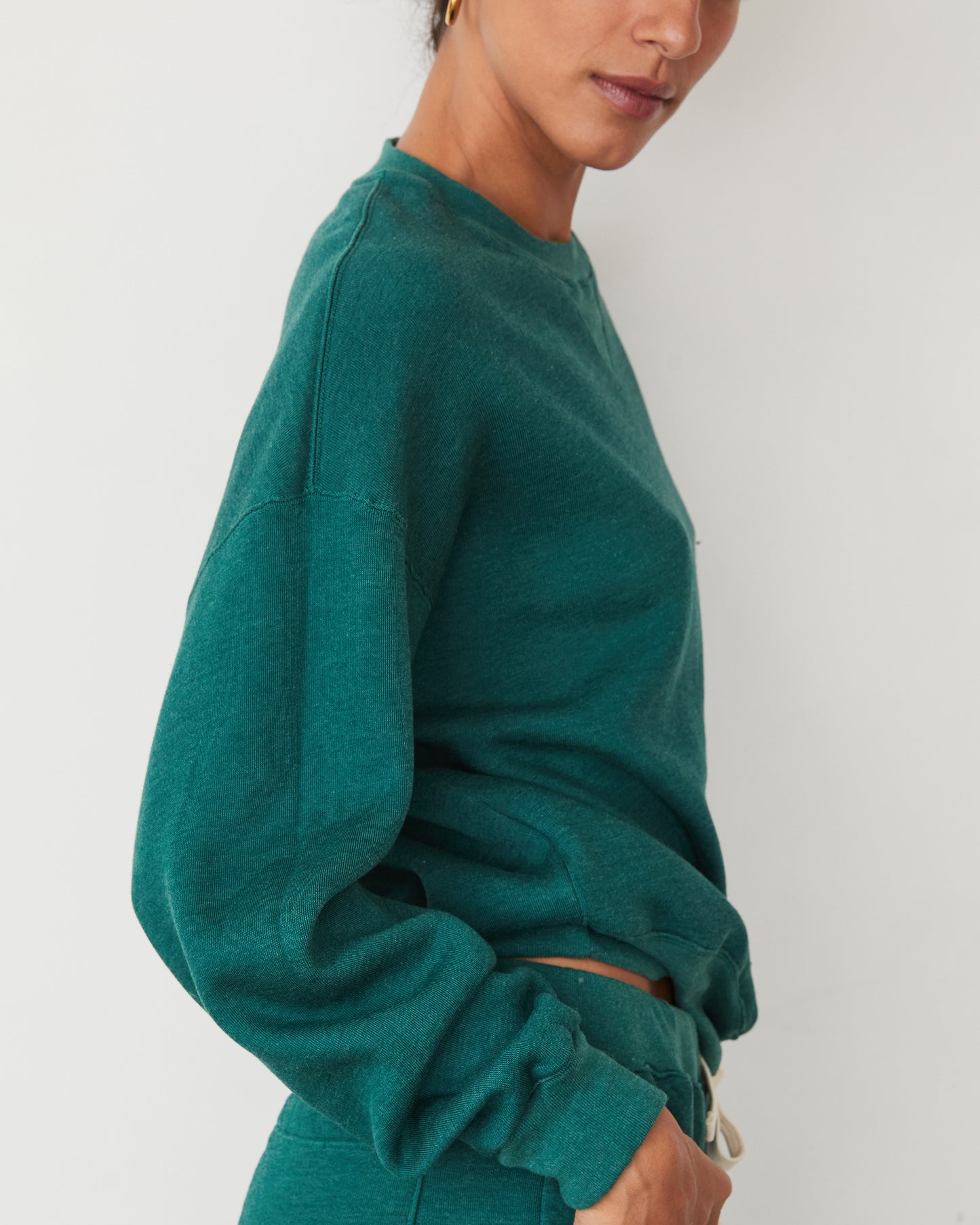 Teddy Fleece Crew Neck Sweatshirt