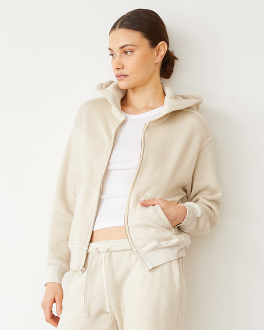 Teddy Fleece Relaxed Zip Up Hoody
