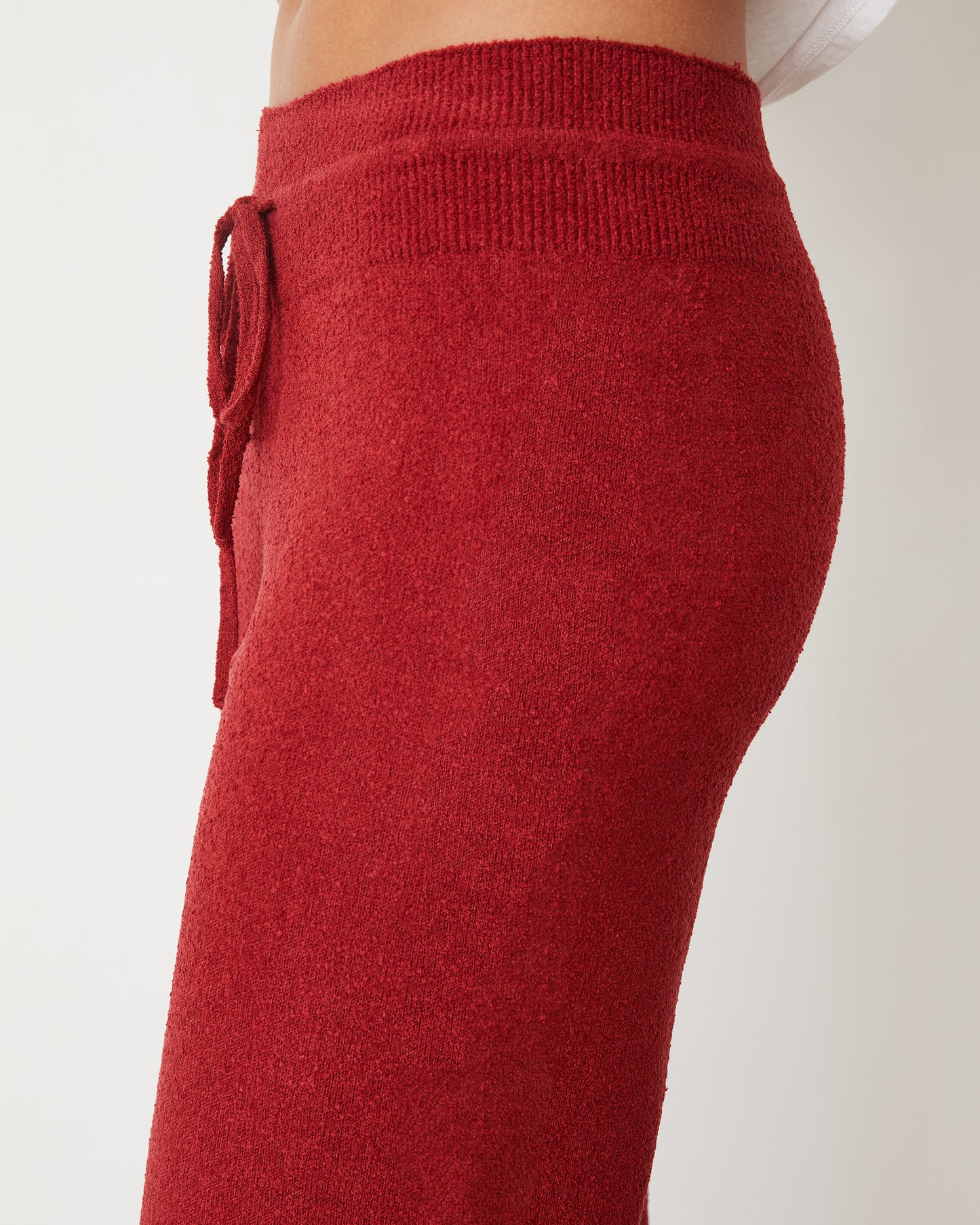 Boucle Knit Crop Straight Leg Pant