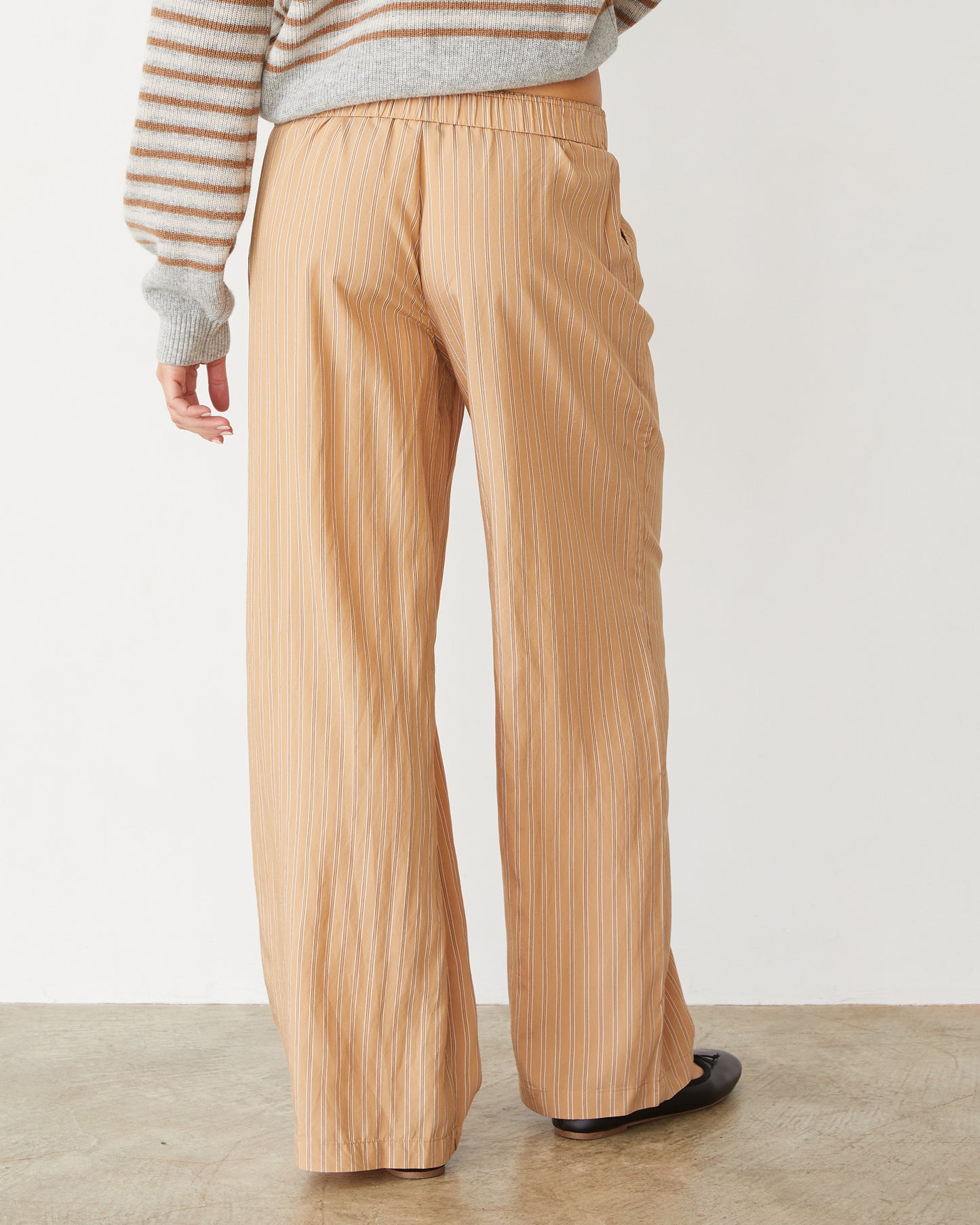 Stripe Poplin Boxer Pants