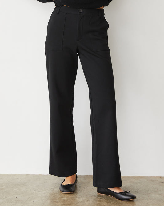 Cotton Knit Patch Pocket Pant