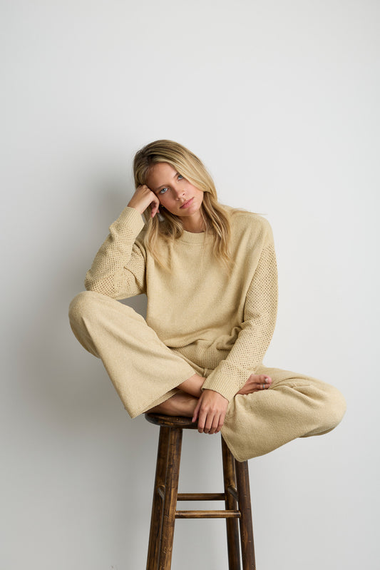Boucle Knit Relaxed Pant