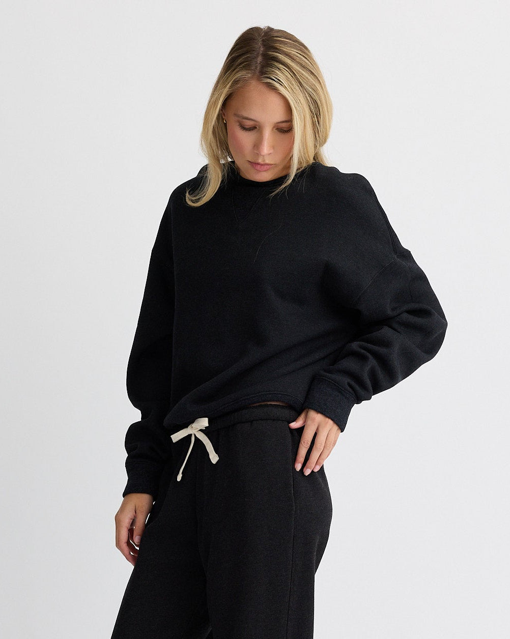 Teddy Fleece Crew Neck Sweatshirt