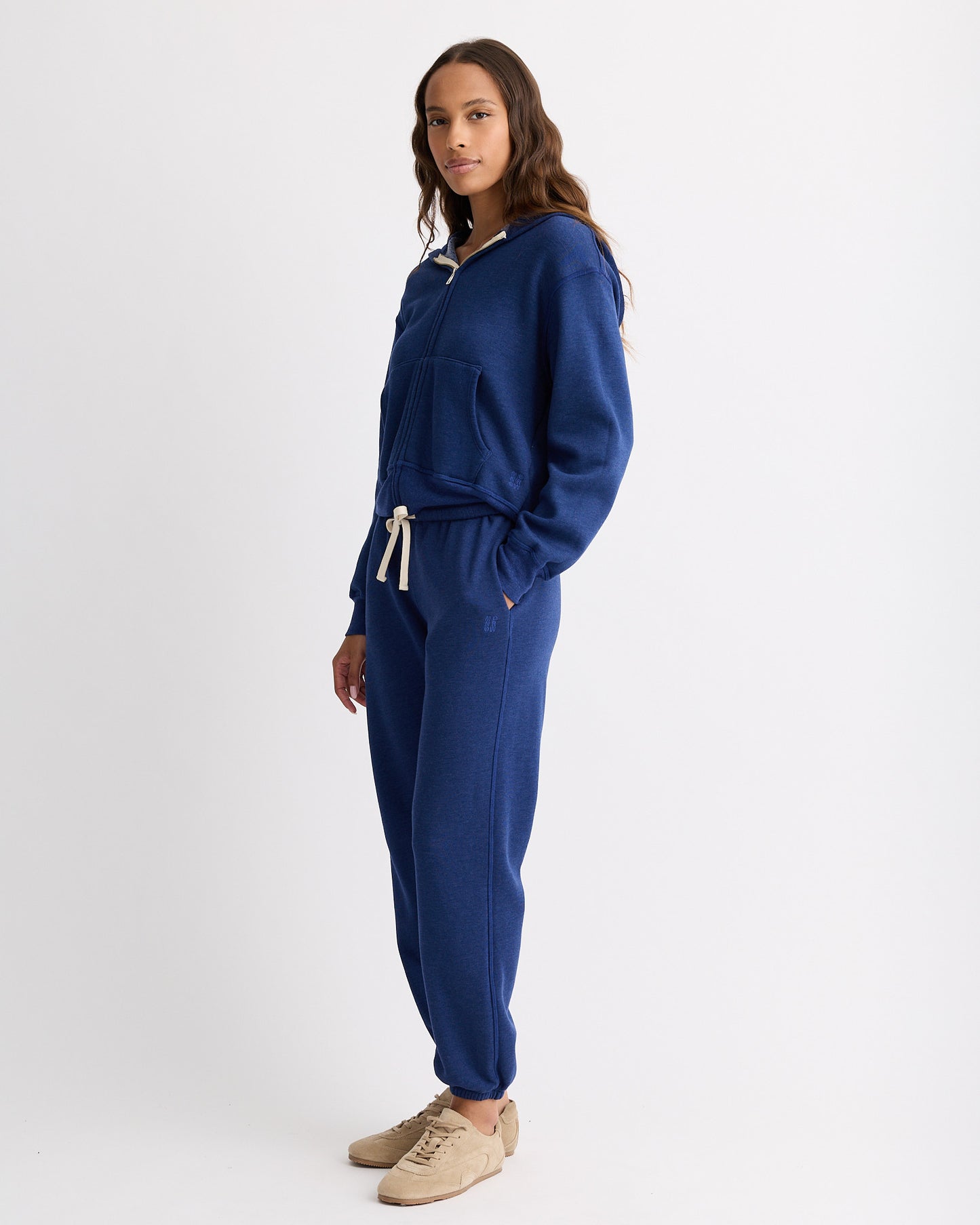 Teddy Fleece Relaxed Zip Up Hoody
