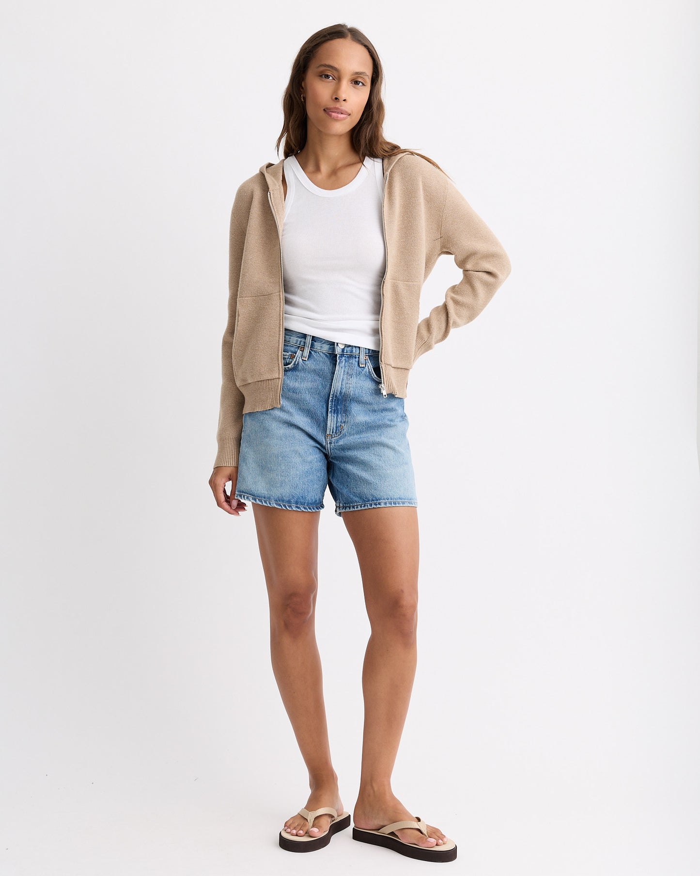 Soft Knit Zip Up Hoody