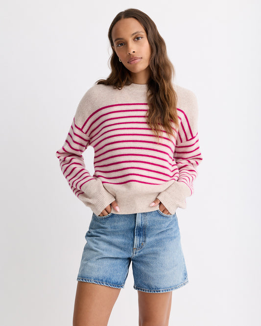 Wool Cashmere Stripe Sweater