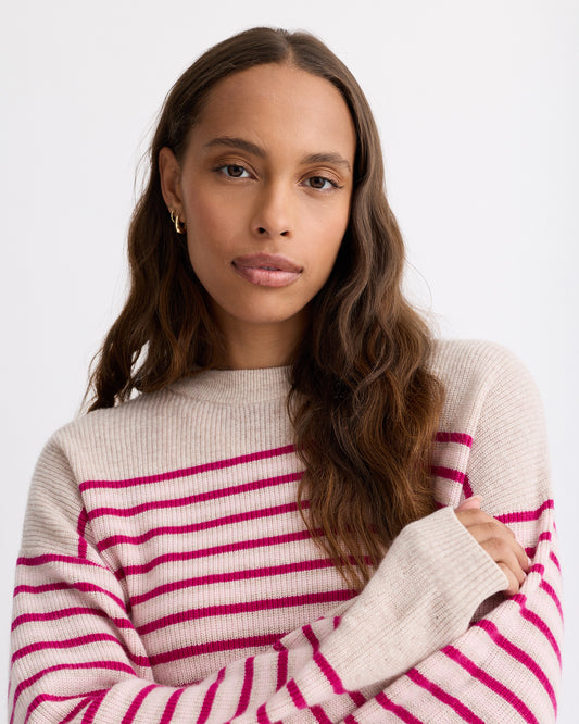Wool Cashmere Stripe Sweater