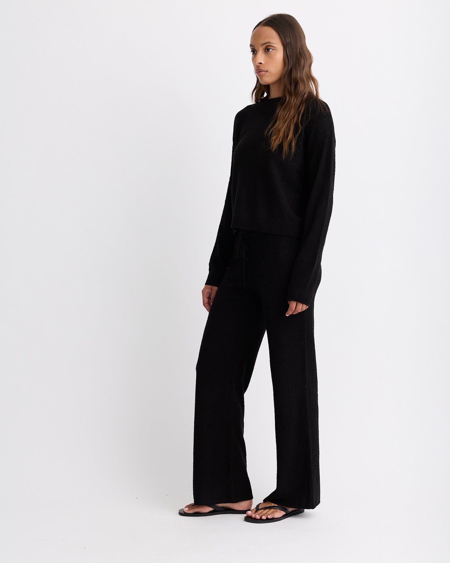 Boucle Knit Relaxed Pant