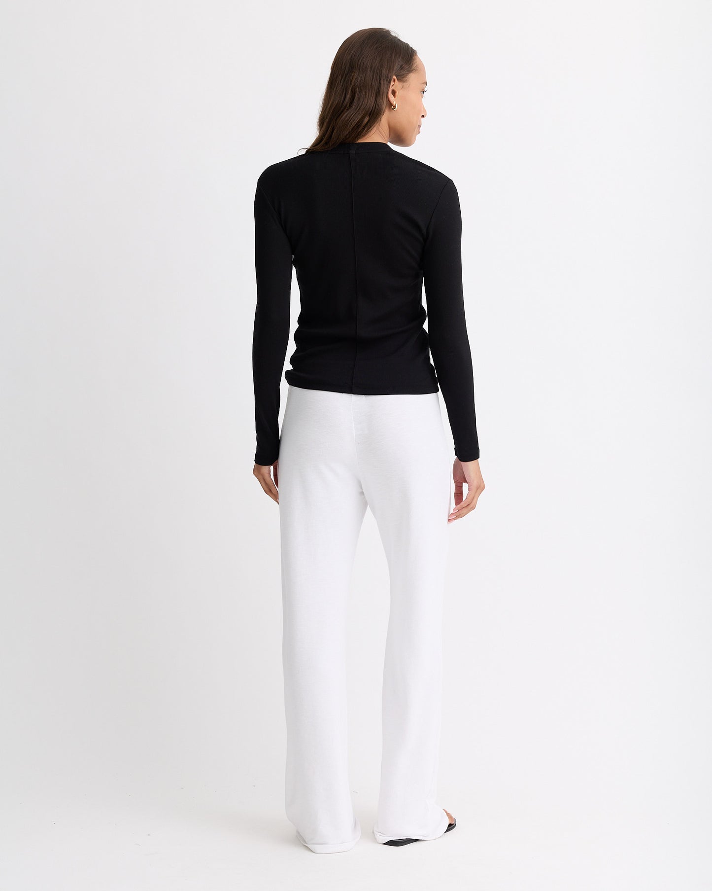 Supimafine Rib Long Sleeve Crew