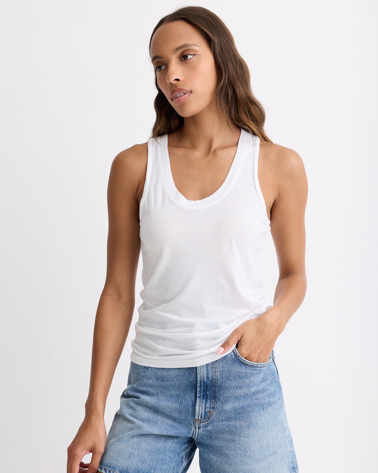 Cotton Modal Narrow Tank