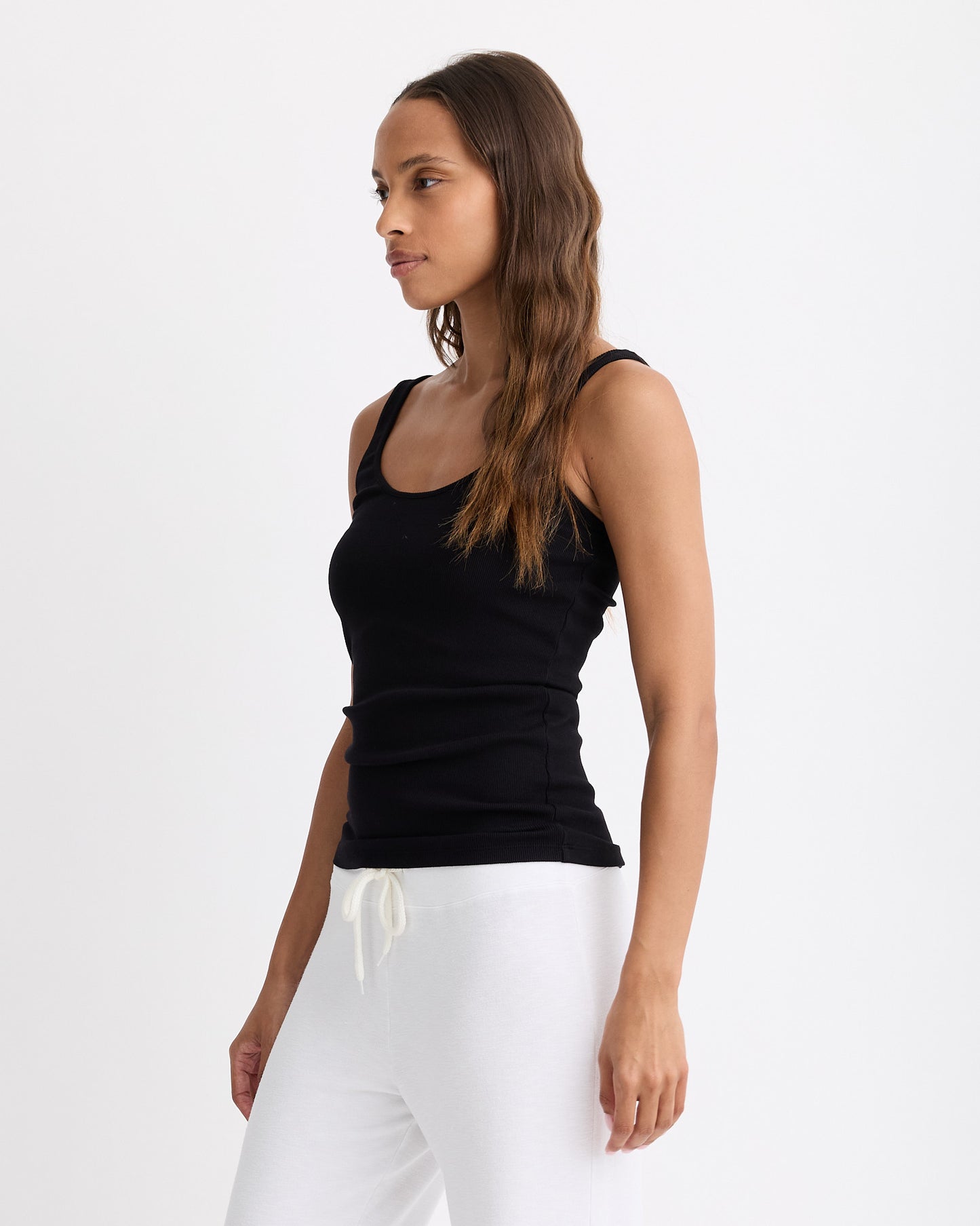 Supimafine Rib Scoop Neck Tank