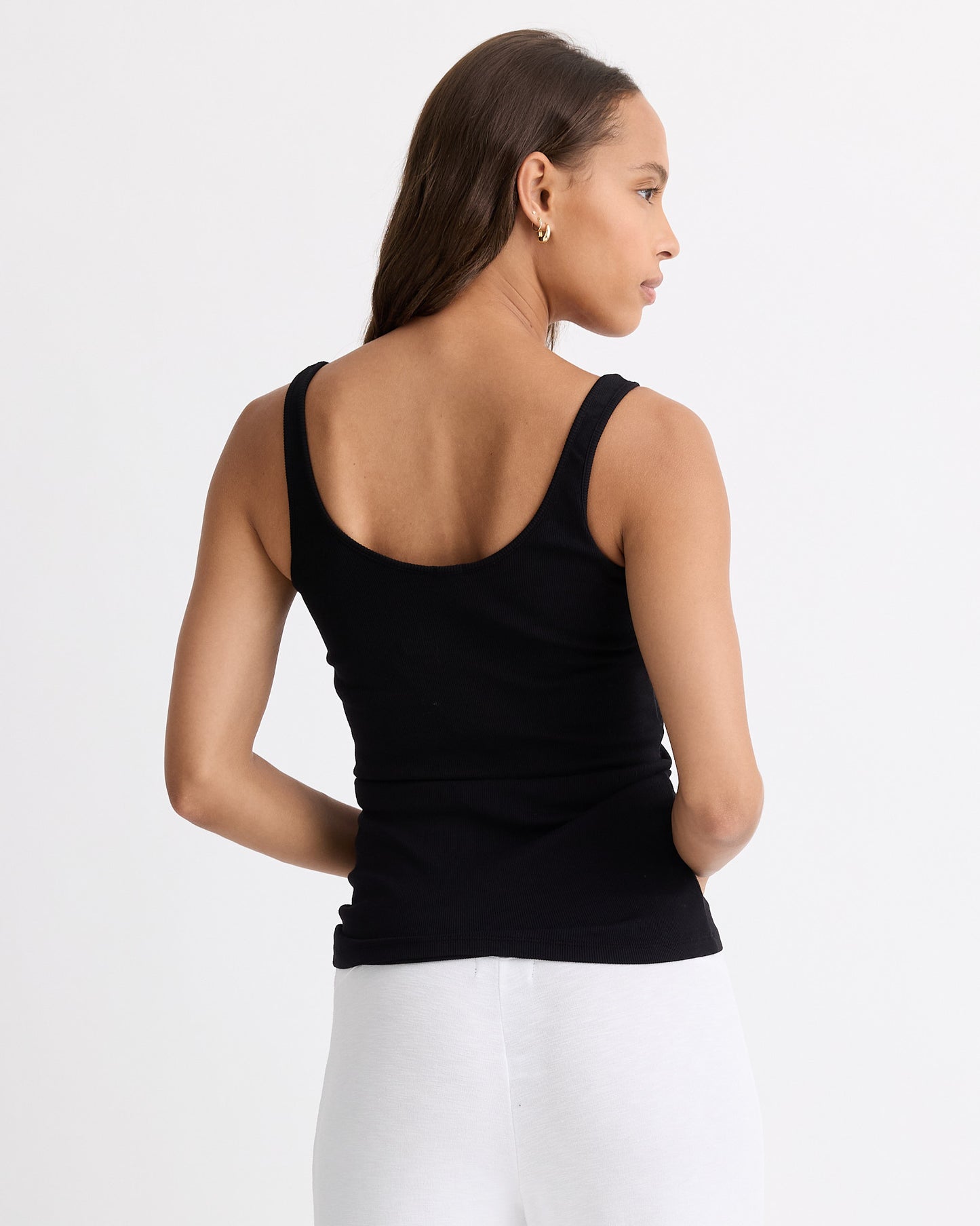 Supimafine Rib Scoop Neck Tank