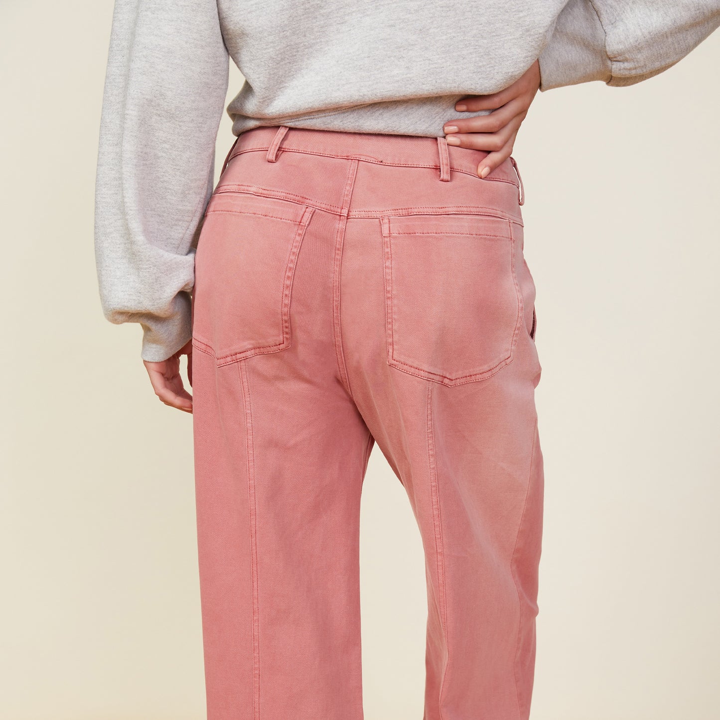 Wide Leg Seamed Pants