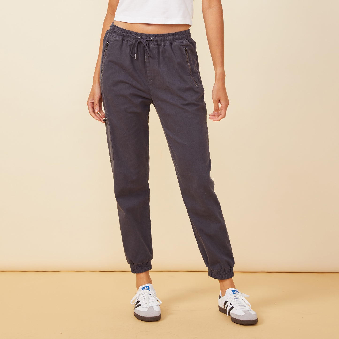 Stretch Twill Moto Pants