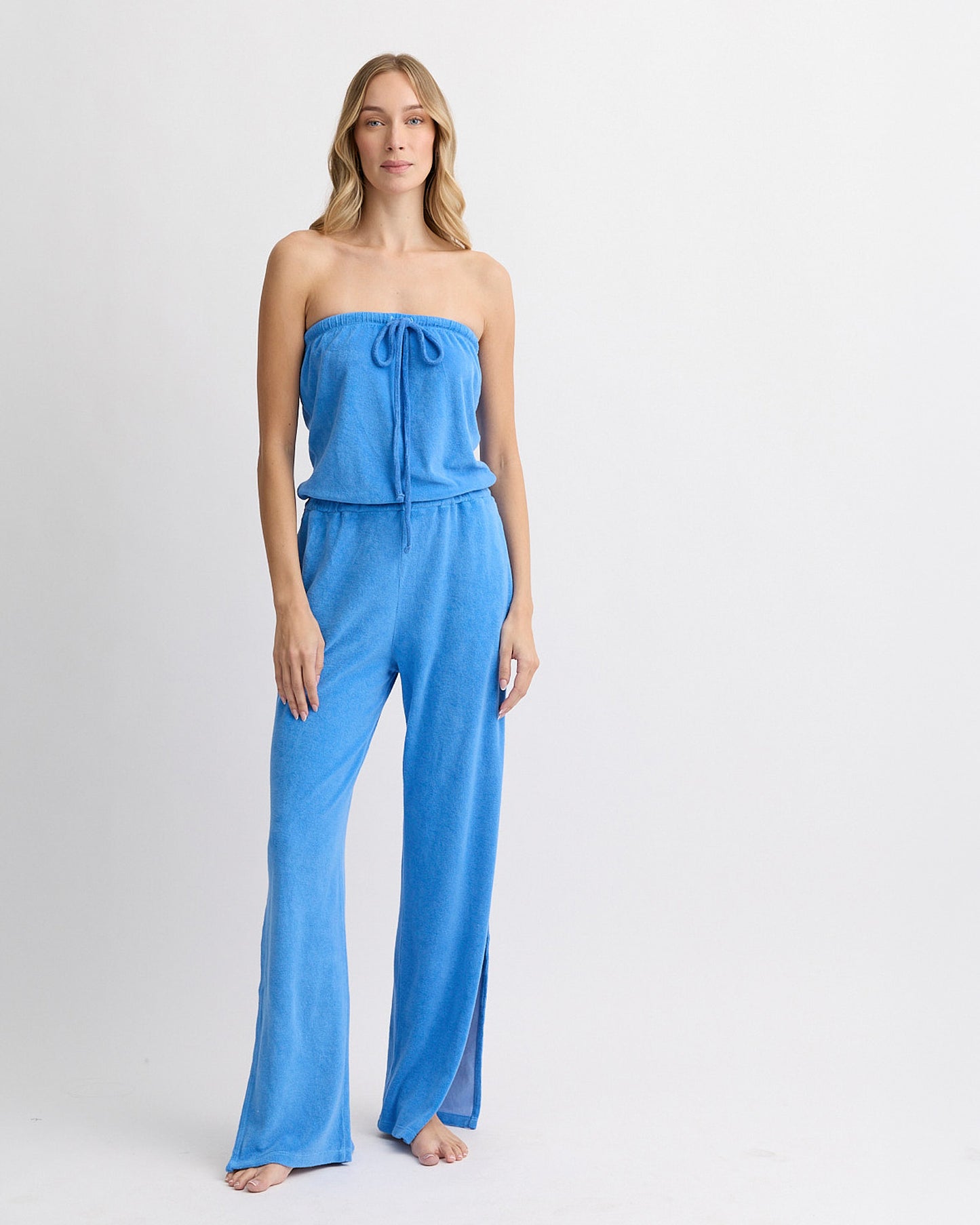 Terry Cloth Bandeau Jumpsuit