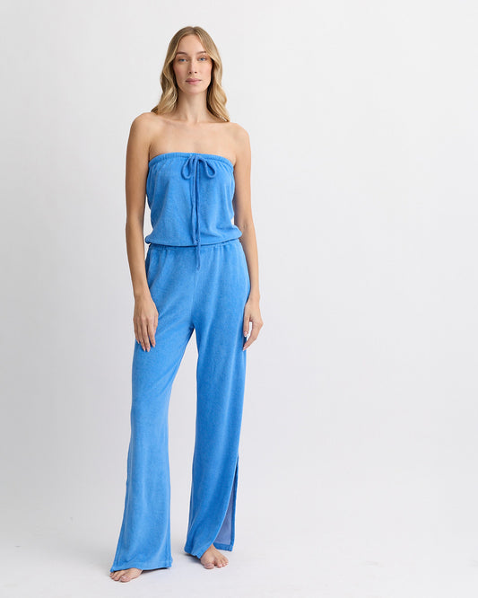 Terry Cloth Bandeau Jumpsuit