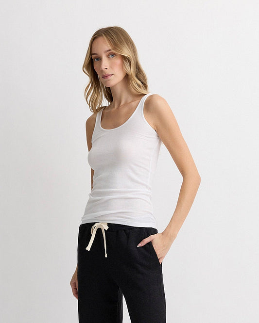 Supimafine Rib Scoop Neck Tank