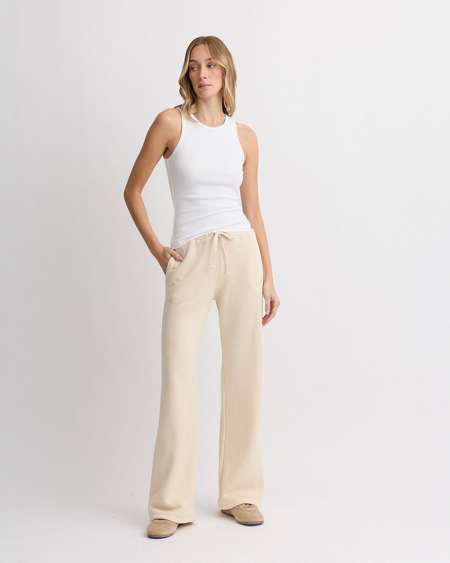 Teddy Fleece Straight Leg Sweatpant