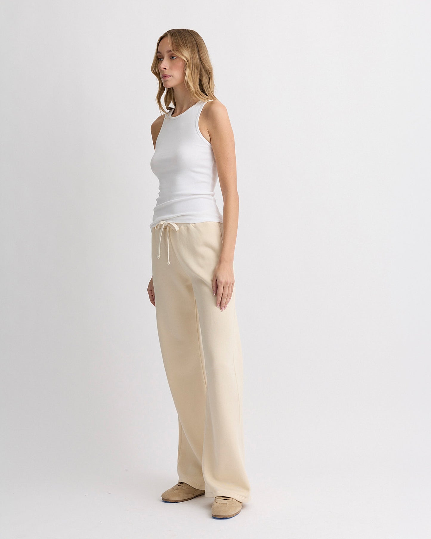 Teddy Fleece Straight Leg Sweatpant