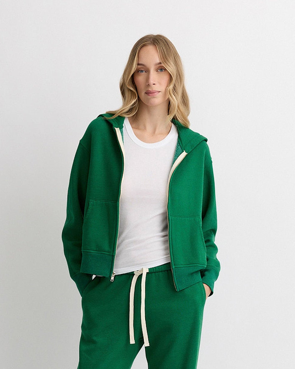Teddy Fleece Relaxed Zip Up Hoody