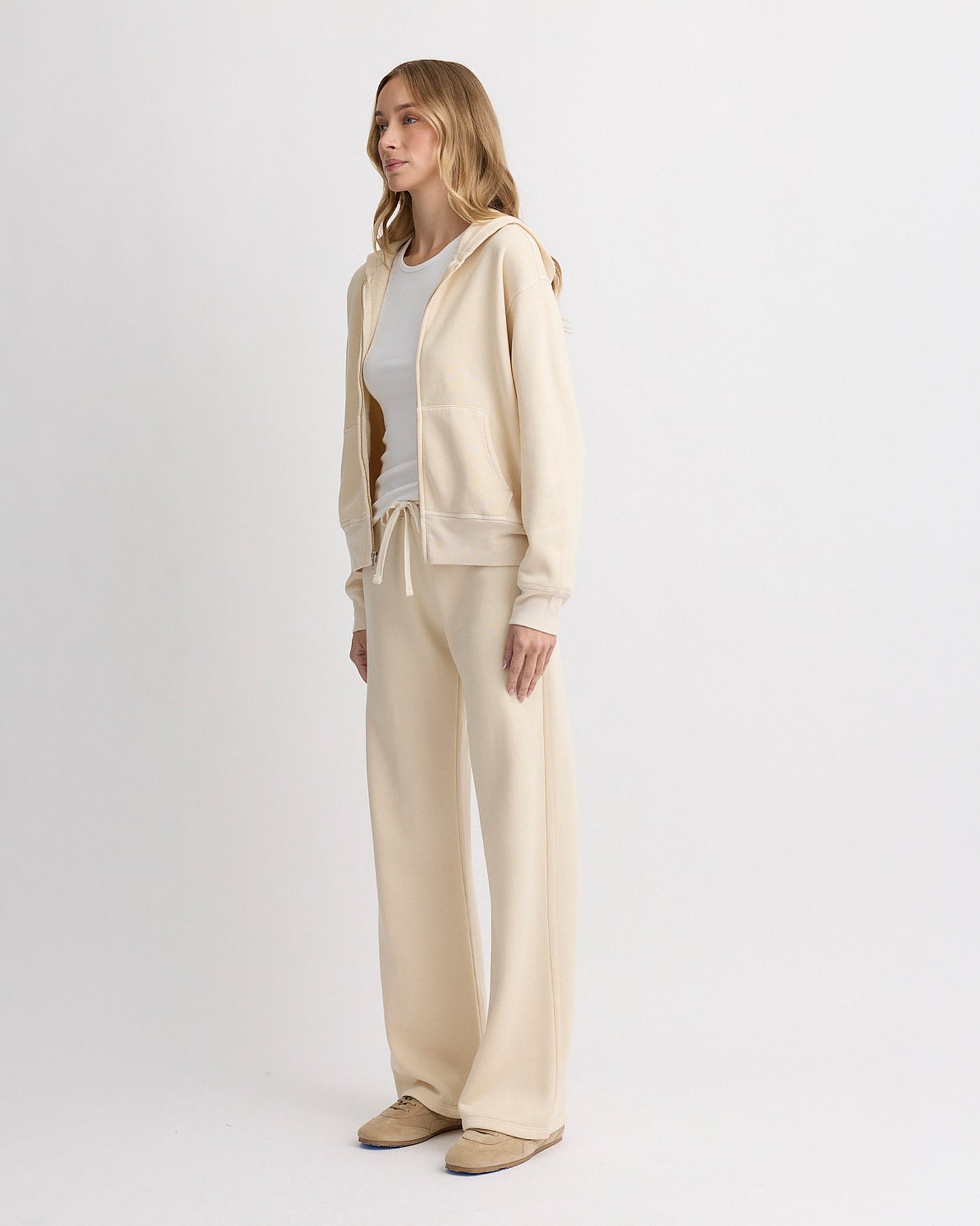 Teddy Fleece Relaxed Zip Up Hoody