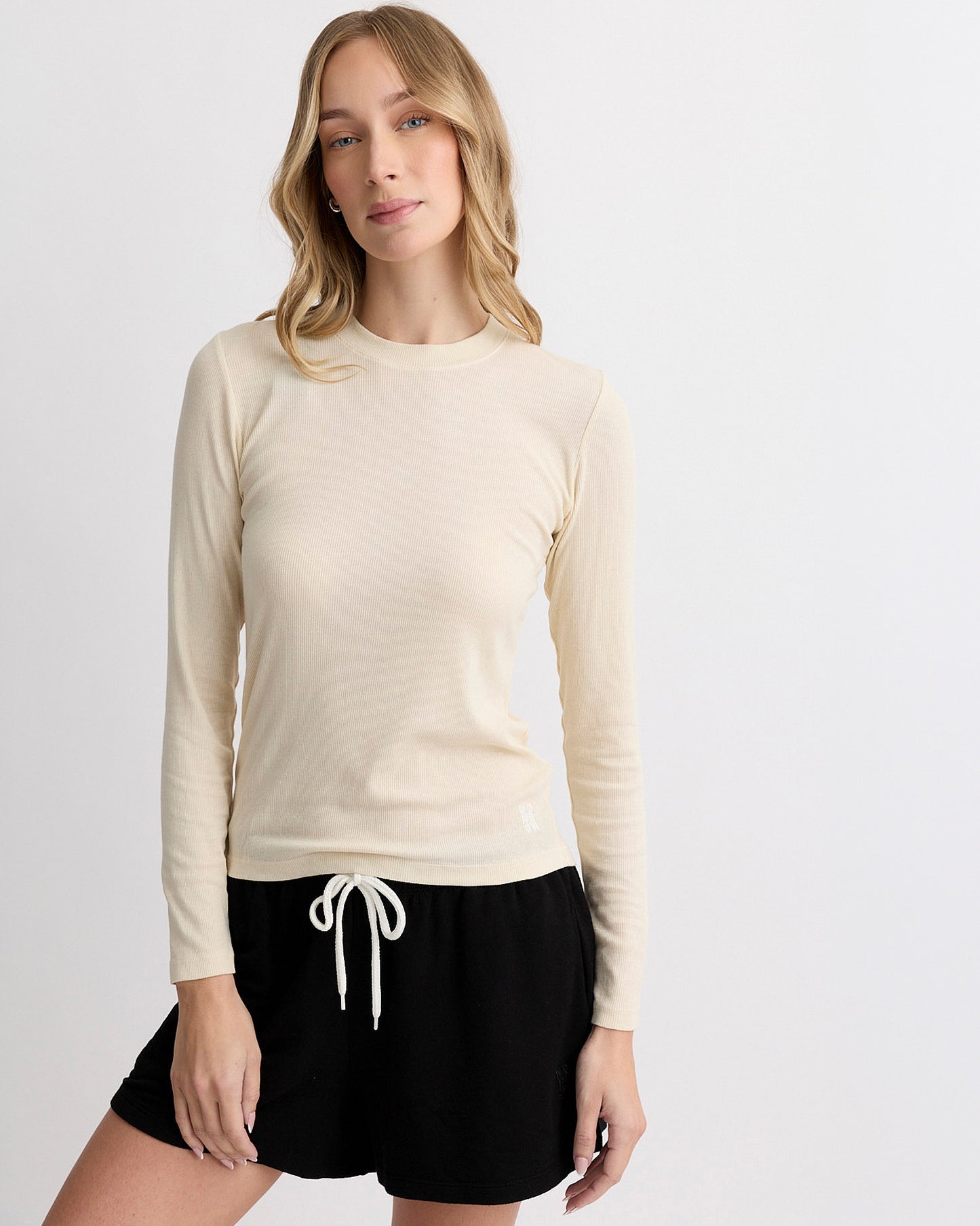 Supimafine Rib Long Sleeve Crew