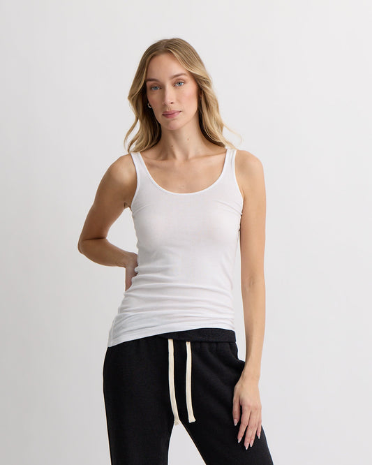 Supimafine Rib Scoop Neck Tank