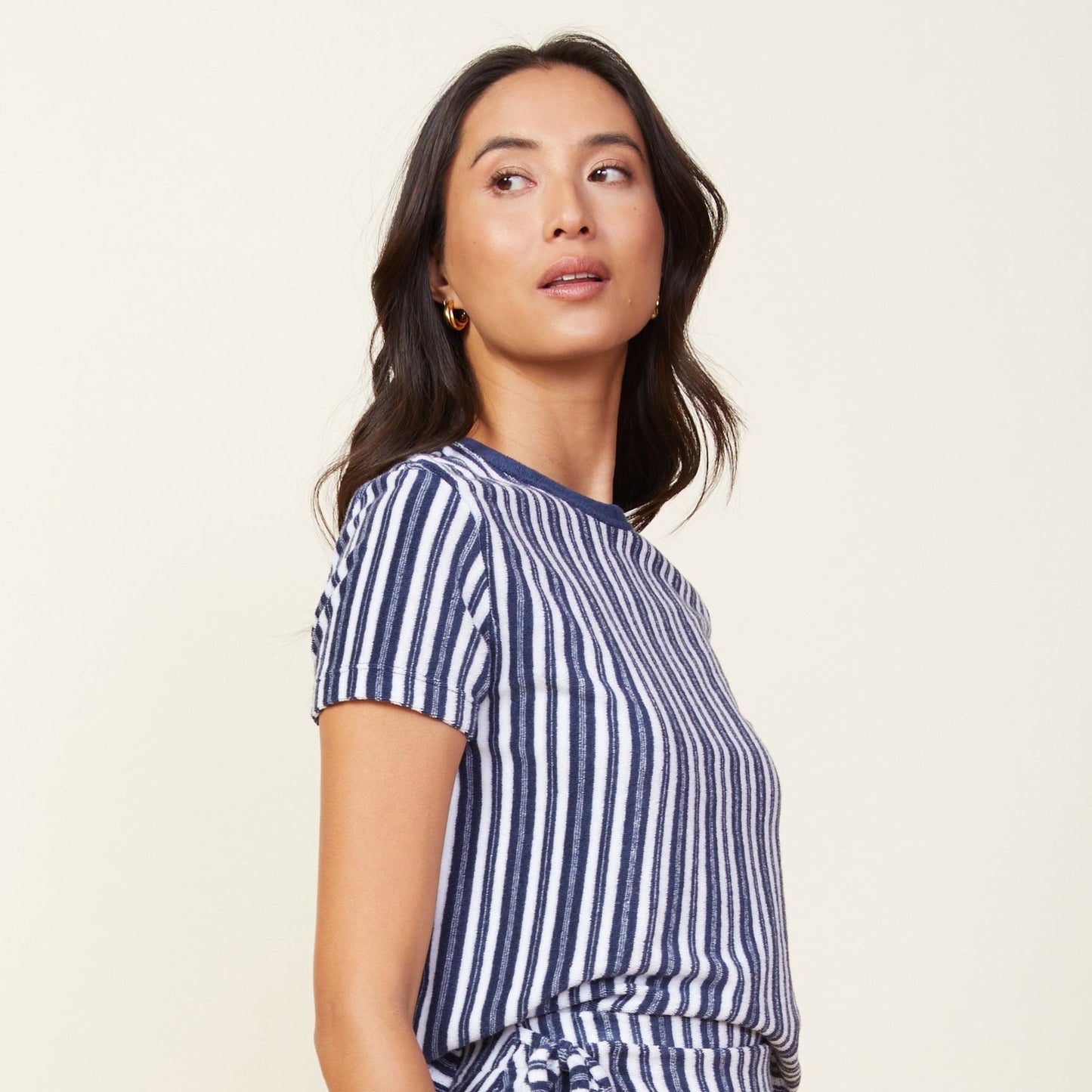 Stripe Terry Cloth 50's Tee