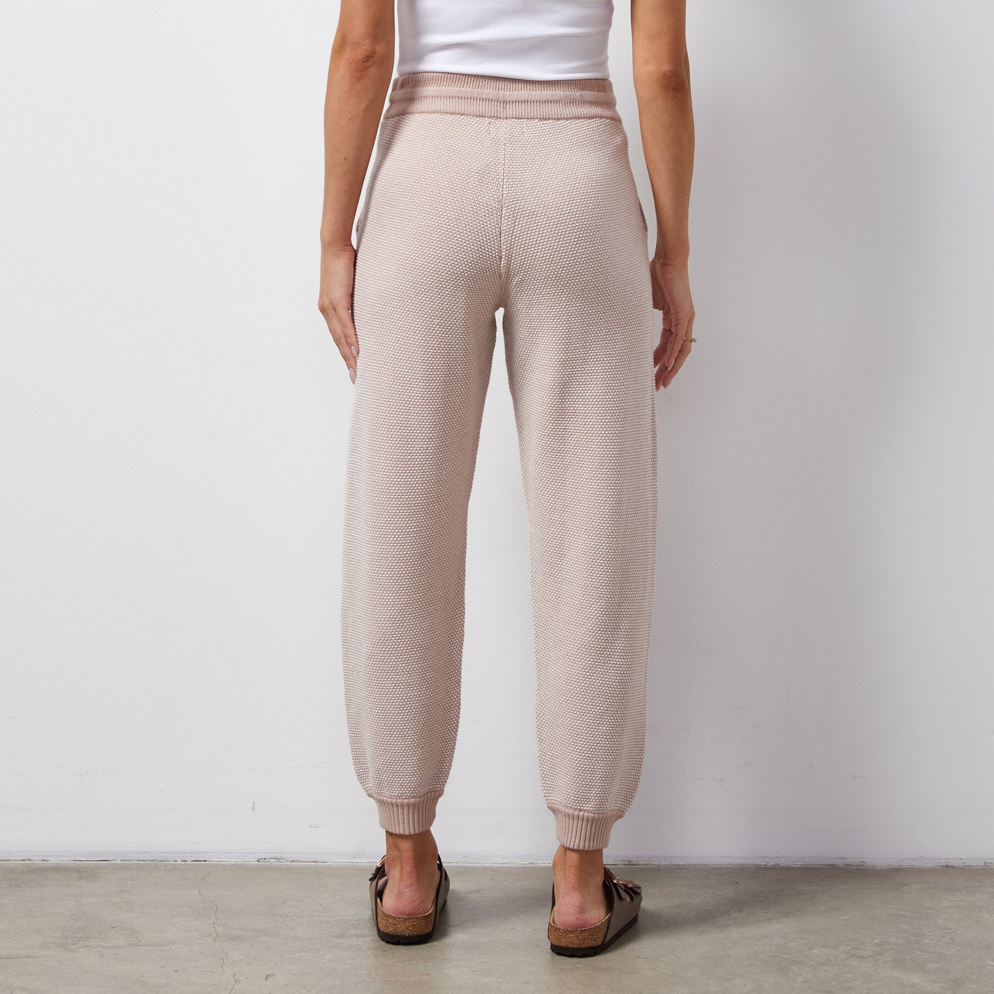 Soft Knit Textured Cuffed Jogger