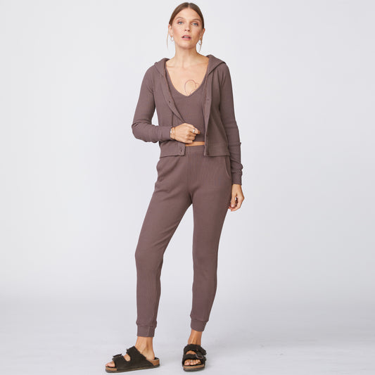 Brushed Rib Hooded Cardigan