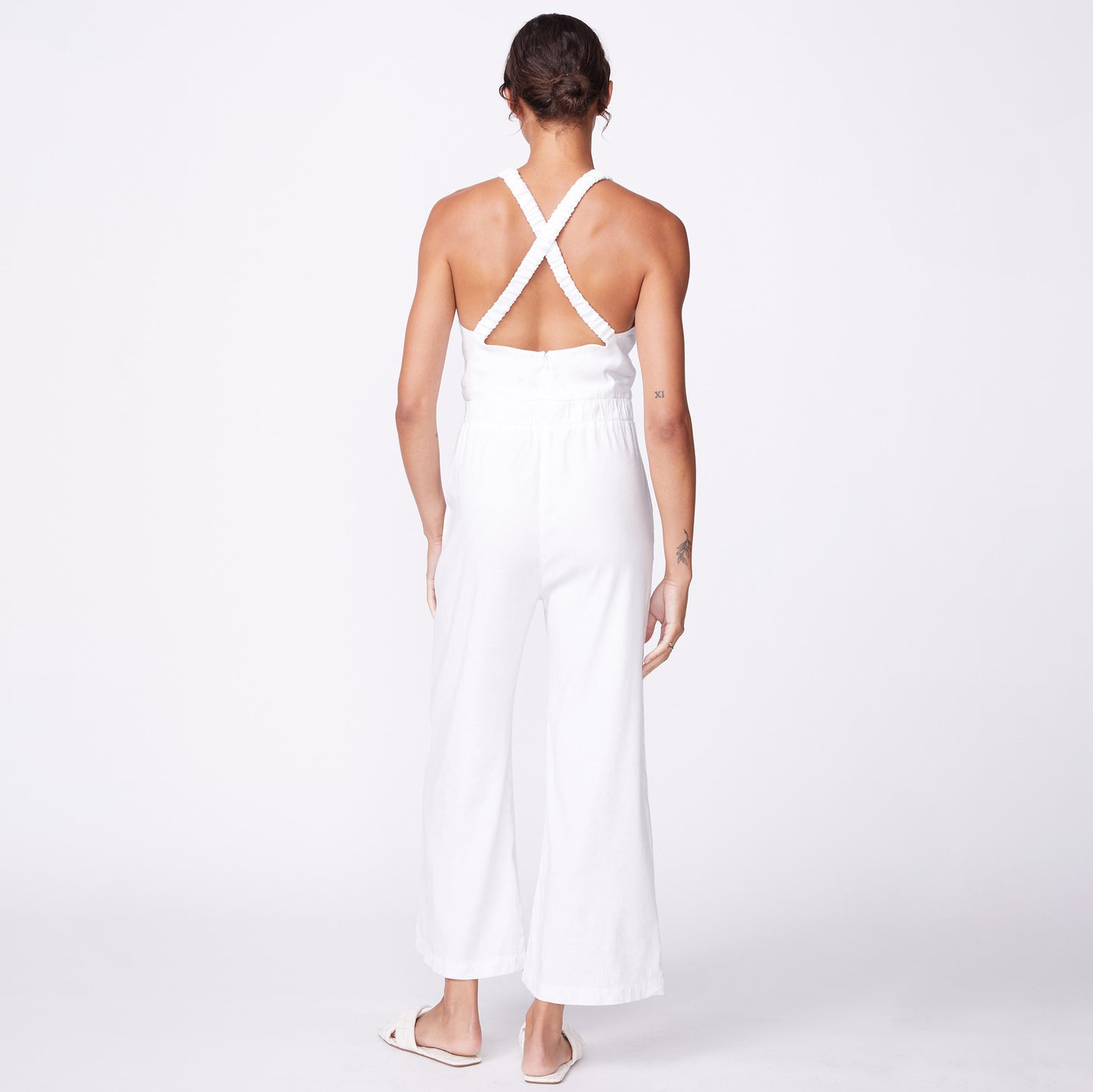 Linen Racer Jumpsuit