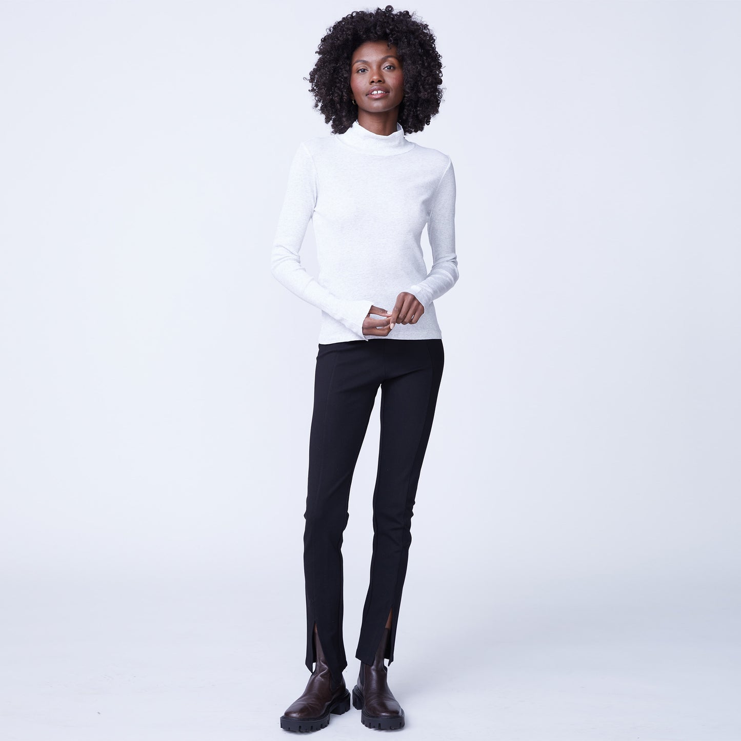 Heather Rib Turtleneck
