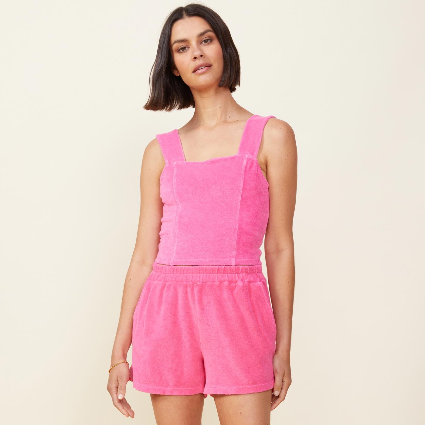 Terry Cloth Cropped Tank – MONROW