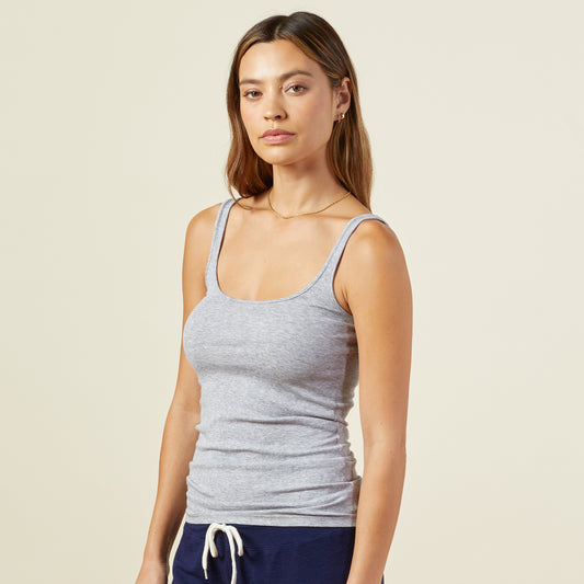 Supimafine Rib Scoop Neck Tank